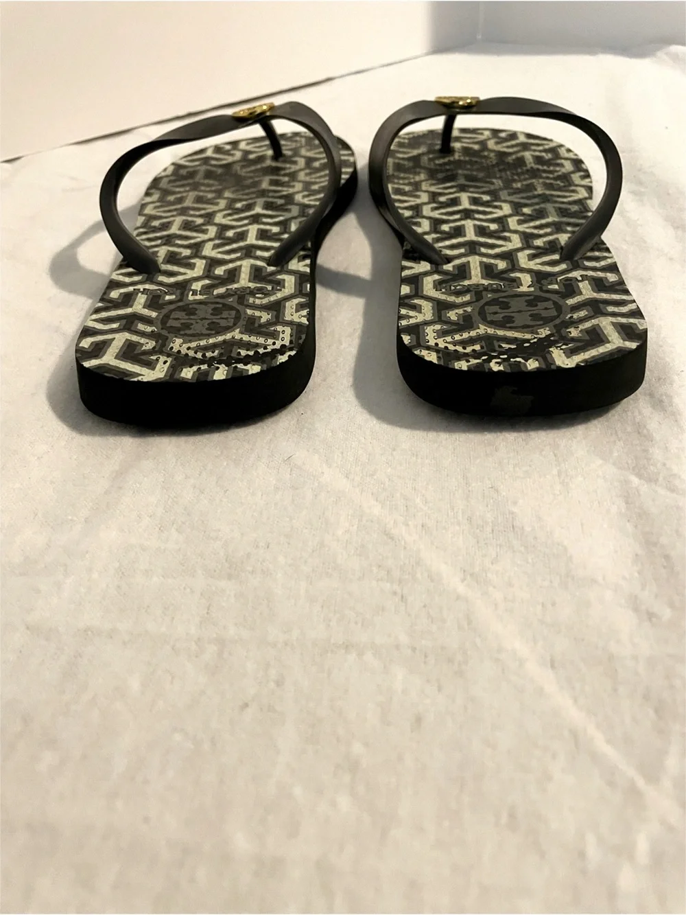 Tory Burch Black Flip Flops Size 7.5